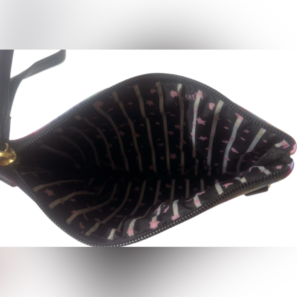 Betsey Johnson Wristlet Mystical Fairycore Purple 8” x 6” Like New!! - Picture 5 of 6